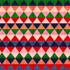 Poster de jardin Zigzag motif géométrique coloré sans soudure