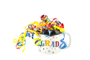 Graduation Cup With Ribbons