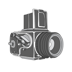 Hand Drawn of Vector Camera