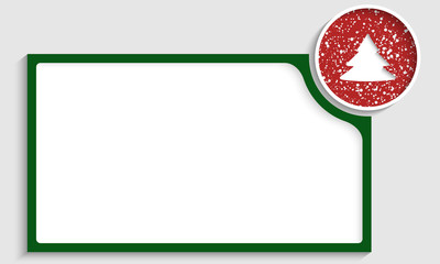 green text box with a Christmas motif