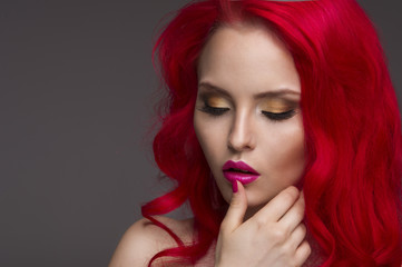 Fototapeta premium Beautiful Woman with Healthy Red Hair