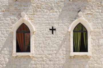 Fototapeta na wymiar ścianie kościoła