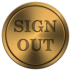 Shiny metallic copper-colored icon