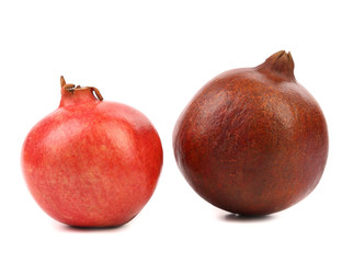 Two different pomegranates.