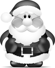 Vector black and white Santa Claus