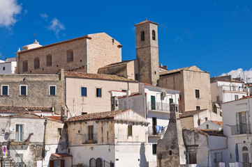 Fototapeta na wymiar Panoramiczny widok z Monte Sant'Angelo. Puglia. Włochy.
