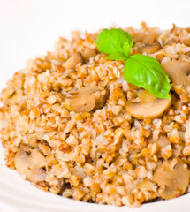 Buckwheat porridge with mushrooms