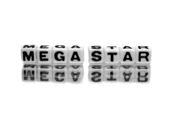 Mega star on white