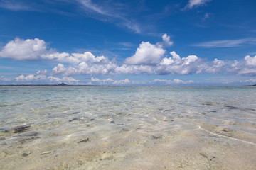 The blue sky and sea