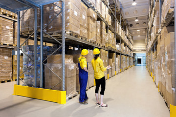 Workers in warehouse