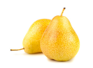 Pair of yellow ripe pears