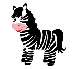 Fototapeta na wymiar funny zebra