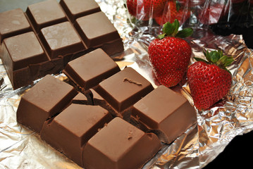 Fresh Strawberries and Chocolate