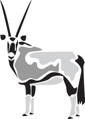 stylized gemsbok - oryx gazelle