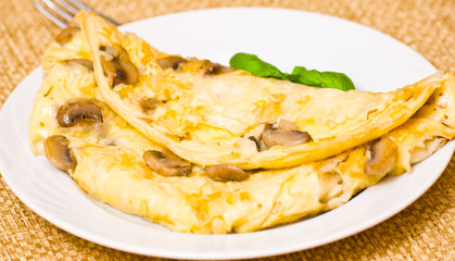 omelette with mushrooms