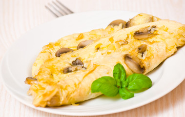 omelette with mushrooms