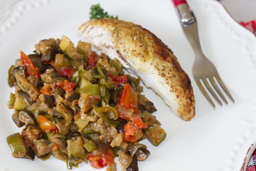 poulet et ratatouille