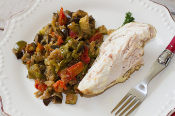 poulet et ratatouille
