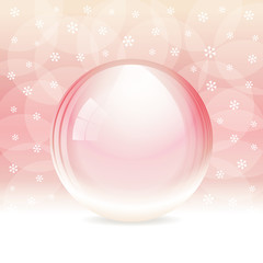 Vector snow globe. Layered.
