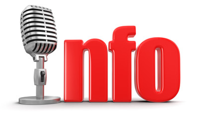 Info with Microphone (clipping path included)