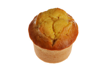 Isolated lemon muffin cake