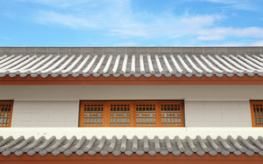 Traditional Chinese Roof with sky