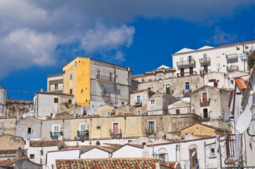 Panoramic view of Monte Sant'Angelo. Puglia. Italy.