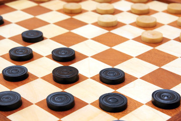 Obraz na płótnie Canvas rozmieszczonych w szachownicę z pionków