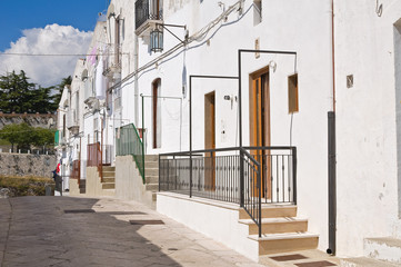 Alleyway. Monte Sant'Angelo. Puglia. Italy.