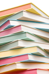 Stack of colorful school books