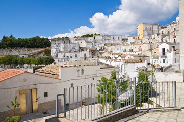 Panoramic view of Monte Sant'Angelo. Puglia. Italy.