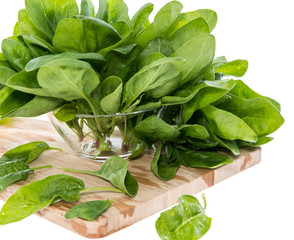 Portion of Spinach on white