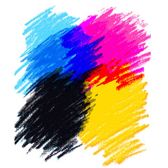 CMYK Ölkreide Pastelle Vektor