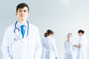 Fototapeta premium portrait of successful young doctor