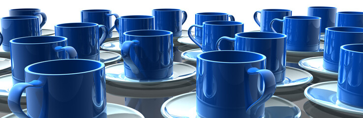 blue cups