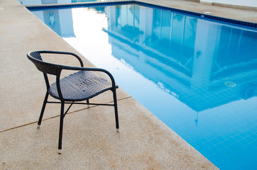 chair near swimming pool