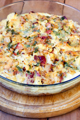 cauliflower and bacon quiche