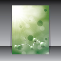 Molecule green background