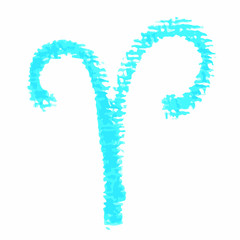 Horoskop Icon Pastell Skizze Vektor Widder