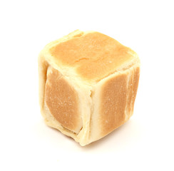 square chinese cake on white