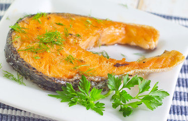 fried salmon