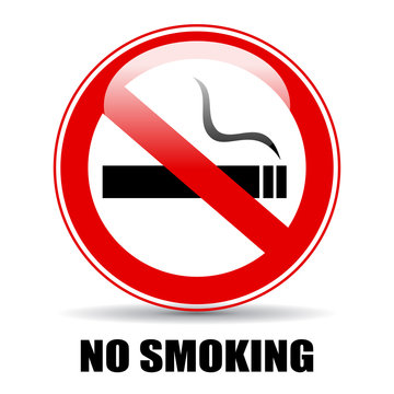 No smoking glossy sign