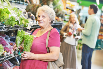 adult woman shopping vegetables