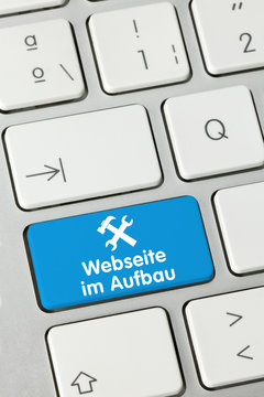 Webseite im Aufbau Tastatur