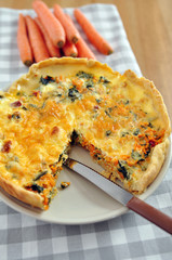 Karotten Spinat Quiche