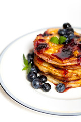 Pancakes with blueberries