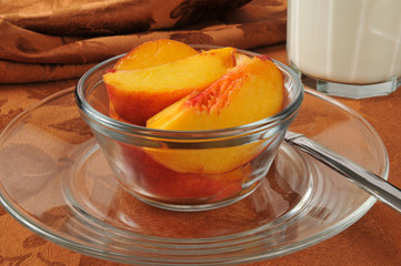 Sliced peaches