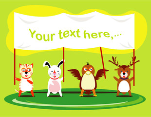 Vector illustration of cute animal