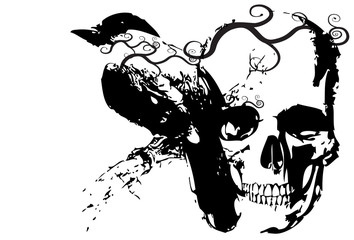 bird and skull