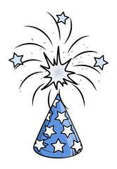 sparking 4th of july firework vector